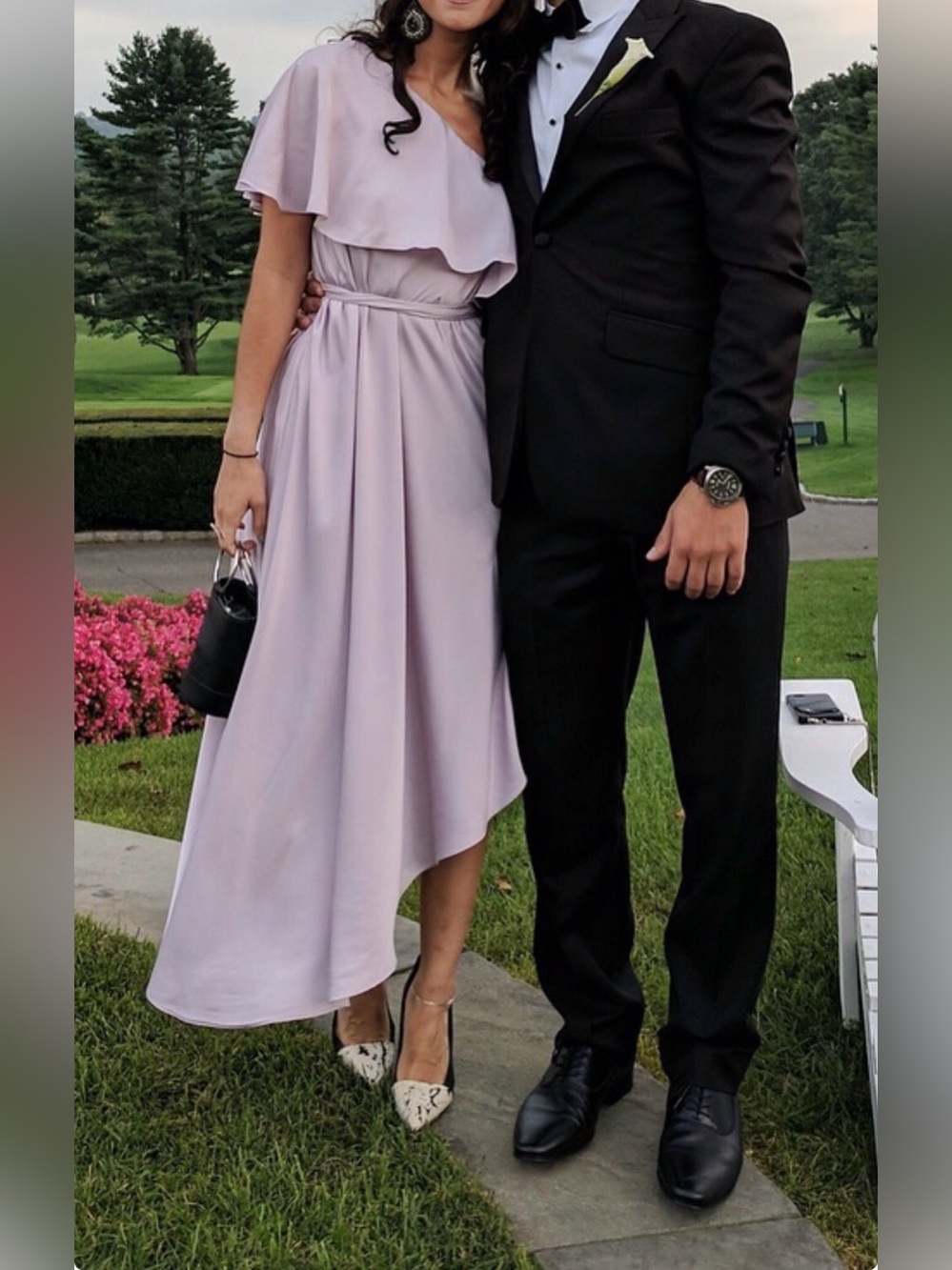 Zimmermann One-Shoulder Lilac Silk Asymmetric Dress